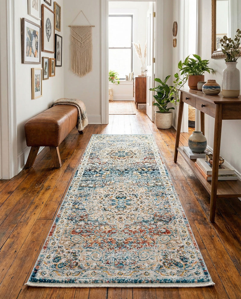 Coastal Haven Collection Area Rug - Seabreeze (Multi) Runner Multi  lifestyle 71