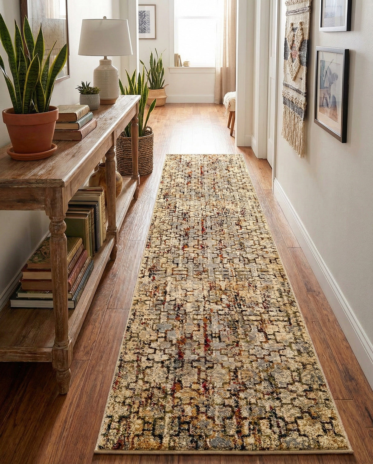 Neptune Elegance Collection Area Rug -  Proteus Runner Beige Cream  lifestyle 74