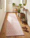 Mediterranean Lattice Collection Area Rug - Santorini (Pink) Runner Pink  lifestyle 52