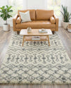Berber Lattice Shag Collection Area Rug - Atlas (Ivory) Rectangle Ivory  lifestyle 11