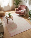 Dover Terrace Collection Area Rug -  Lagoon (Pink) Rectangle Pink  lifestyle 7