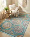 Arcadia Rugs Collection Area Rug -  Atlantis (Blue) Rectangle Blue  lifestyle 19