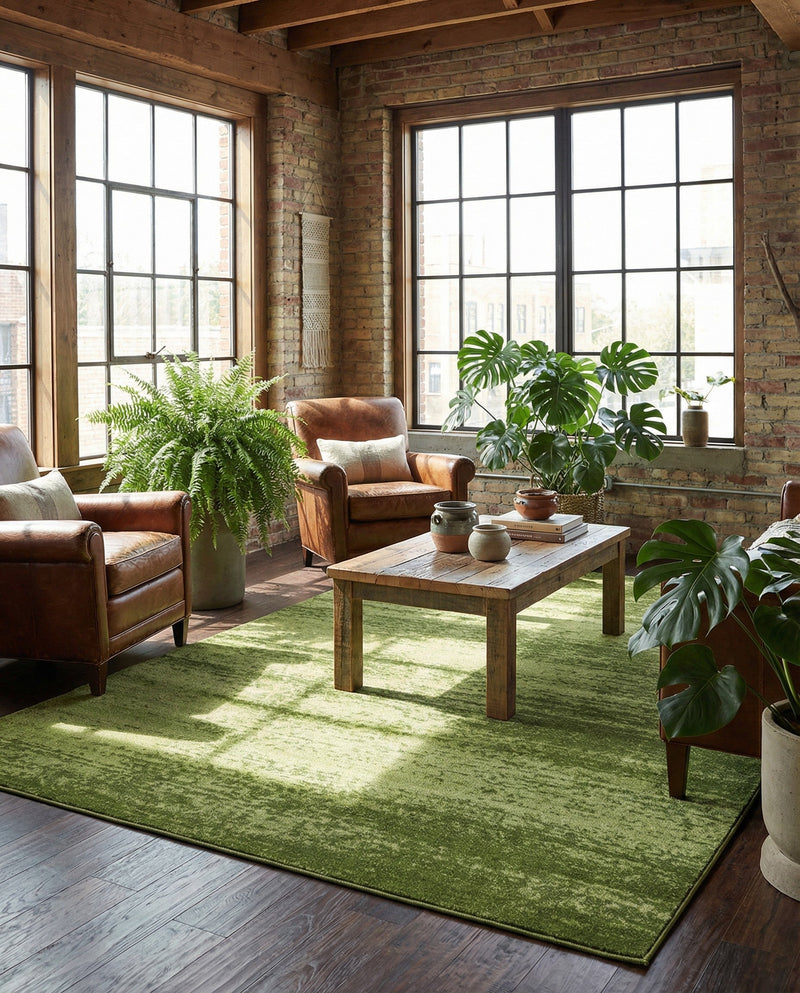 Studio Haven Collection Area Rug -  Gallery (Green) Rectangle Green  lifestyle 21