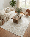 Sanctuary Retreat Collection Area Rug -  Enclave Rectangle Snow White  lifestyle 27