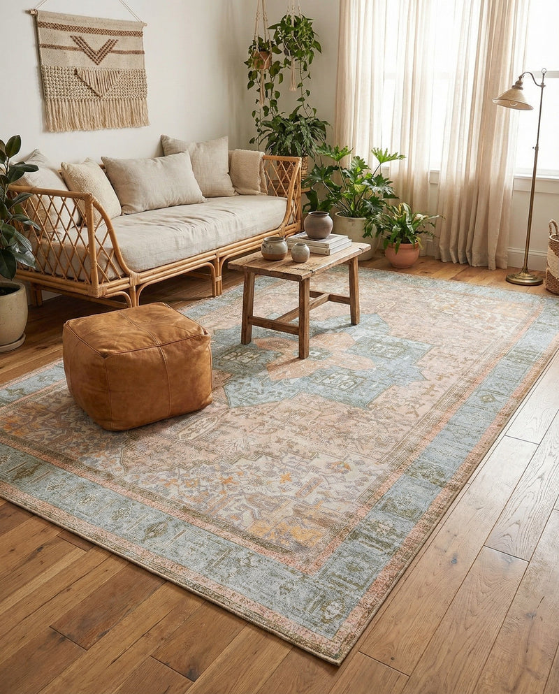 Heritage Elegance Collection Area Rug -  Windsor (Light Brown) Rectangle Light Brown  lifestyle 10