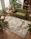 Coastal Manor Collection Area Rug -  Pelican Rectangle Khaki  lifestyle 28