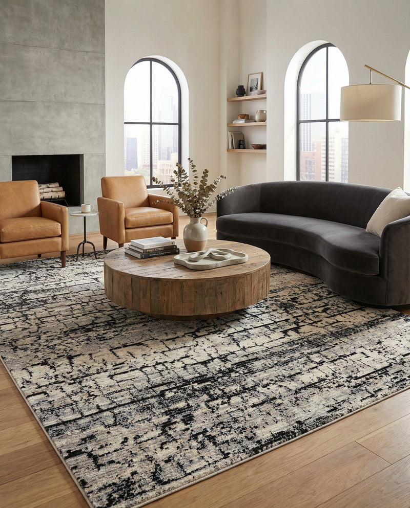 Santa Fe Trails Collection Area Rug -  Chaparral Rectangle Gray  lifestyle 7