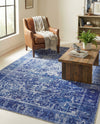 Heritage Elegance Collection Area Rug -  Windsor (Navy Blue) Rectangle Navy Blue  lifestyle 9