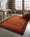 Autumn Meadow Collection Area Rug -  Nutmegwood Rectangle Terracotta  lifestyle 13