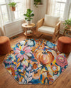 Meadow Breeze Collection Area Rug -  Daffodil Octagon Multi  lifestyle 54