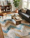 Dresden Elegance Collection Area Rug -  Bautzen Rectangle Blue  lifestyle 10