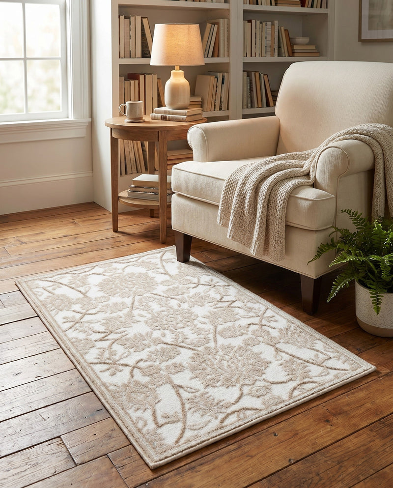 Andes Summit Collection Area Rug -  Chimborazo Rectangle Snow White  lifestyle 27