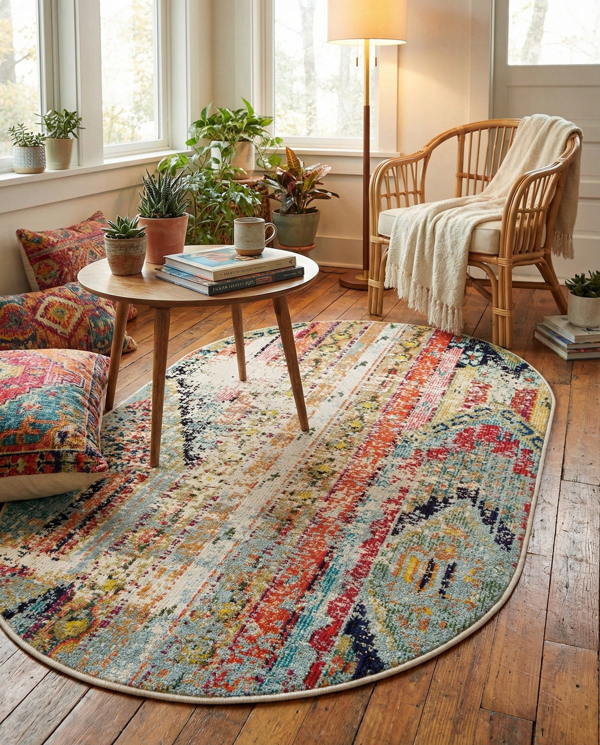 Sedona Vista Collection Area Rug -  Cholla Oval Multi  lifestyle 123