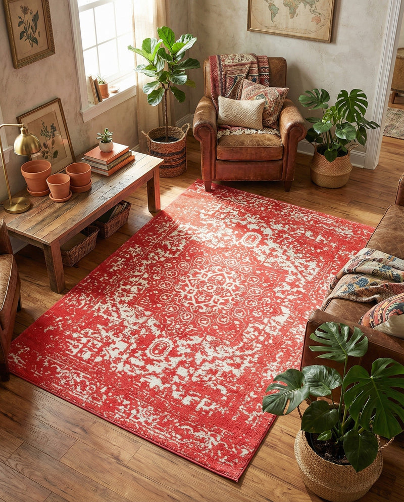 Georgetown Rugs Collection Area Rug - Dupont (Pink) Rectangle Pink  lifestyle 9