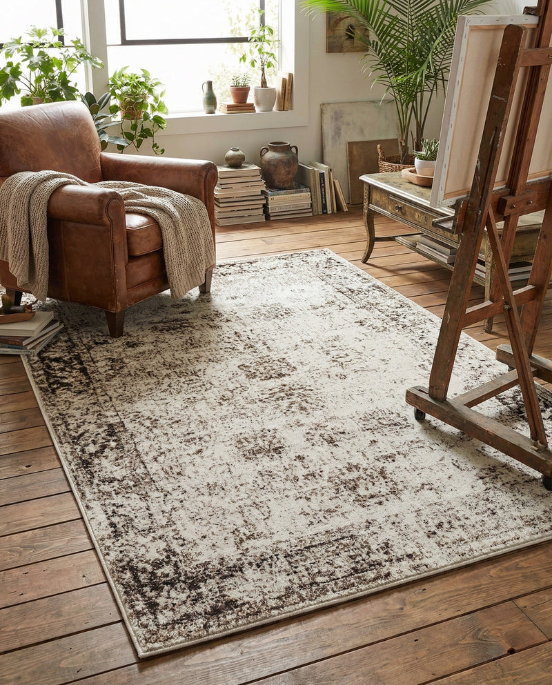 Riviera Elegance Collection Area Rug - Antibes (Beige) Rectangle Beige  lifestyle 23