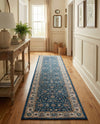 Casablanca Tapestry Collection Area Rug -  Marrakech (Egyptian Blue) Runner Egyptian Blue  lifestyle 41