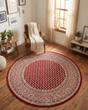 Soho Elegance Collection Area Rug -  Mercer (Red) Round Red  lifestyle 46