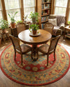 Persian Elegance Collection Area Rug - Isfahan Round Red  lifestyle 36
