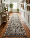 Casablanca Tapestry Collection Area Rug -  Marrakech (Cloud Gray) Runner Cloud Gray  lifestyle 51