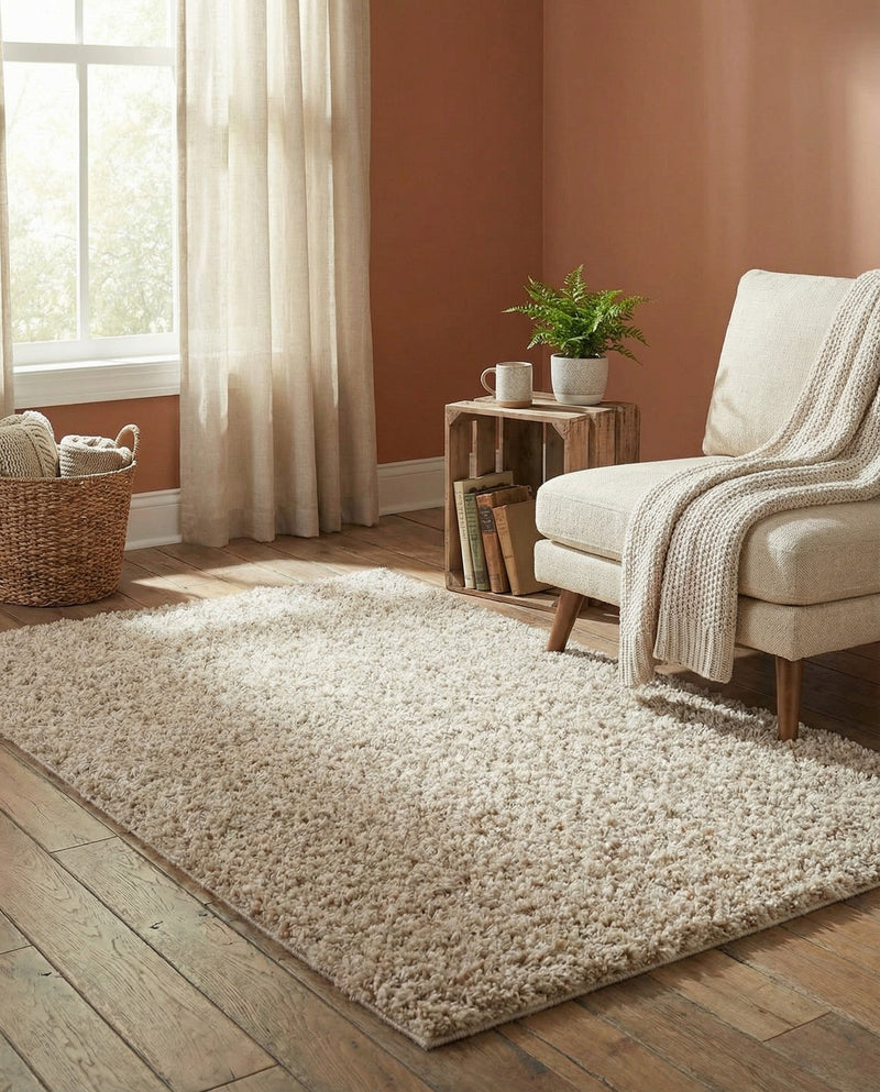 Alpine Plush Collection Area Rug - Verbier Rectangle Beige  lifestyle 53