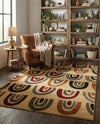 Bistro Lounge Collection Area Rug -  Breve Rectangle Cream  lifestyle 8