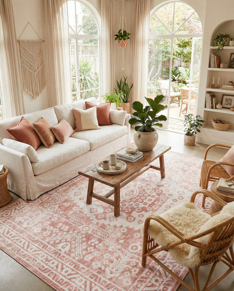 Cambridge Classics Collection Area Rug -  Pembroke (Pink) Rectangle Pink  lifestyle 12