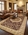 Versailles Elegance Collection Area Rug -  Montreuil Rectangle Brown  lifestyle 39