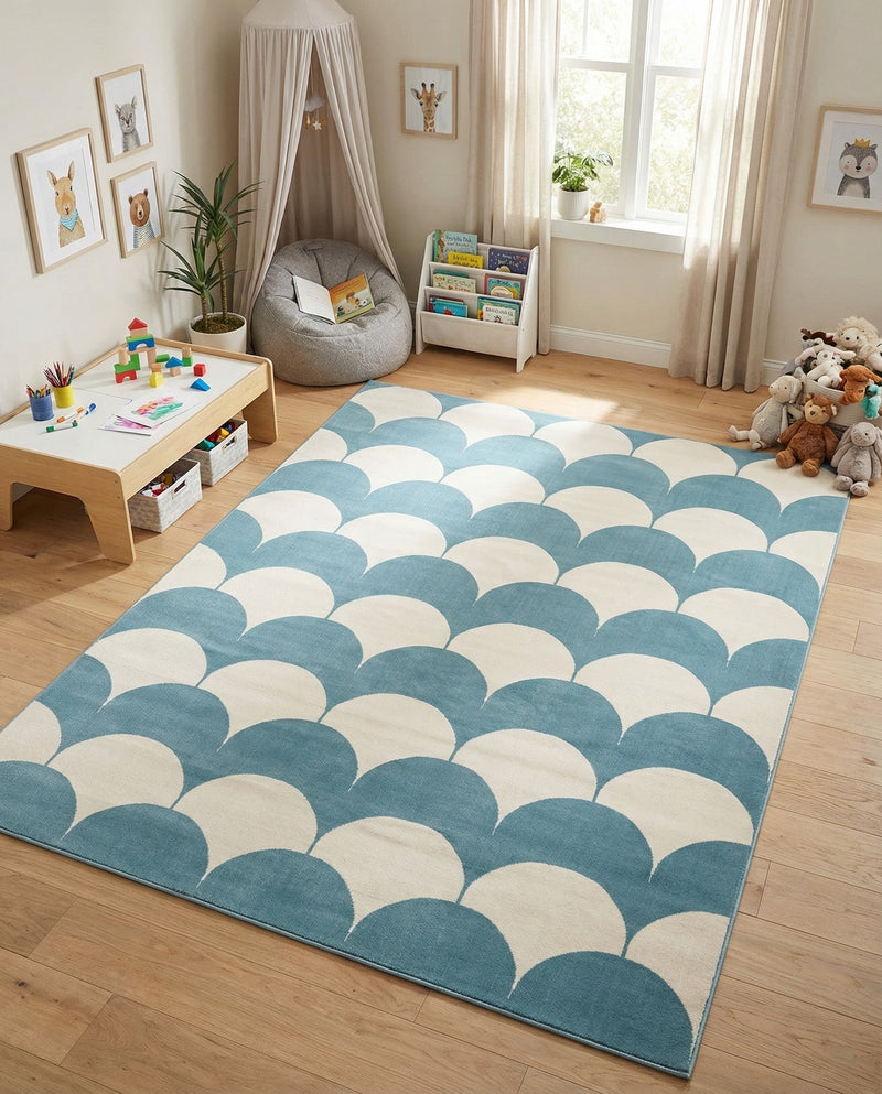 Wonder Tykes Collection Area Rug - Sparklewood Rectangle Sky blue  lifestyle 21