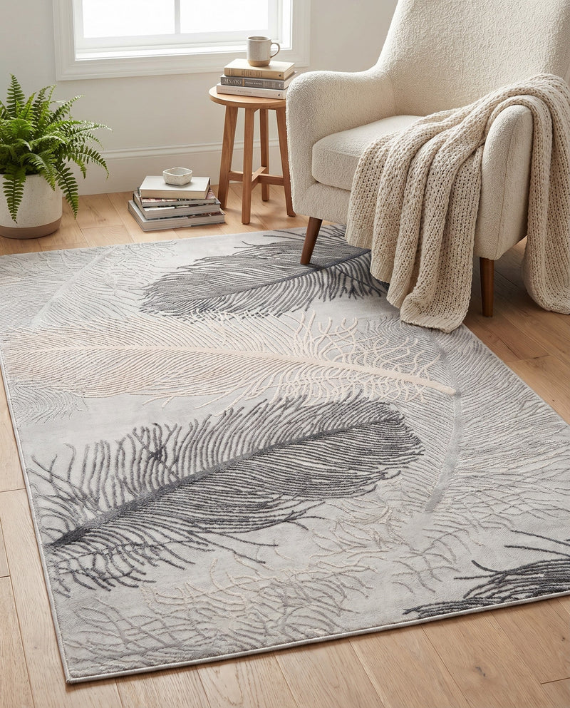 Bloomsbury Elegance Collection Area Rug -  Westminster Rectangle Gray  lifestyle 40