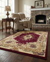 Versailles Elegance Collection Area Rug -  Vincennes Rectangle Red  lifestyle 43