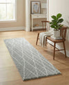 Cozy Haven Shag Collection Area Rug - Serenity (Cloud Gray) Runner Cloud Gray  lifestyle 64