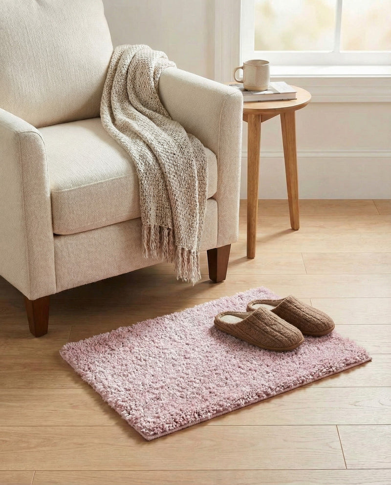 Cozy Comfort Shag Collection Area Rug - Haven (Pink) Rectangle Pink  lifestyle 12
