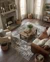 Riviera Elegance Collection Area Rug -  Menton (Gray) Rectangle Gray  lifestyle 14