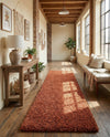 Plush Oasis Collection Area Rug - Serenity (Terracotta) Runner Terracotta  lifestyle 83