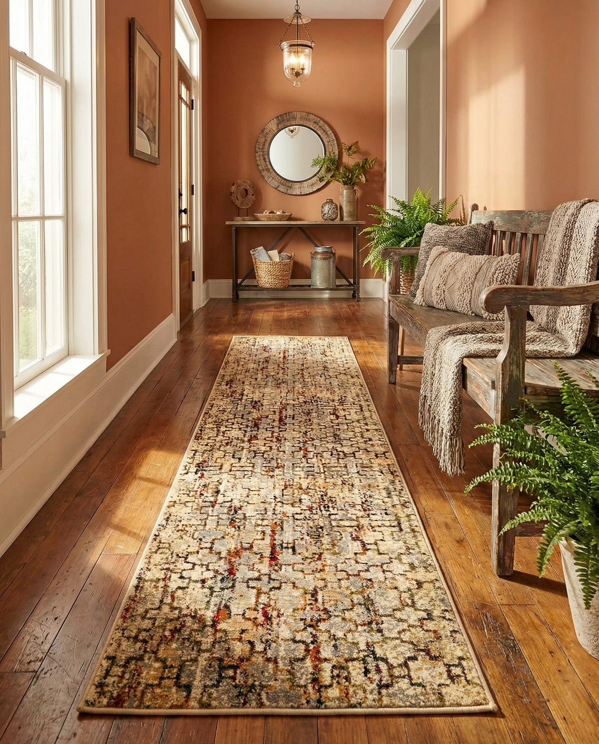 Neptune Elegance Collection Area Rug -  Proteus Runner Beige Cream  lifestyle 75