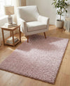 Cozy Comfort Shag Collection Area Rug - Haven (Pink) Rectangle Pink  lifestyle 22