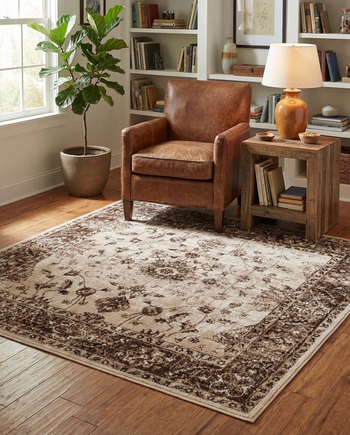 Andes Summit Collection Area Rug -  Aconcagua Square Cream  lifestyle 94