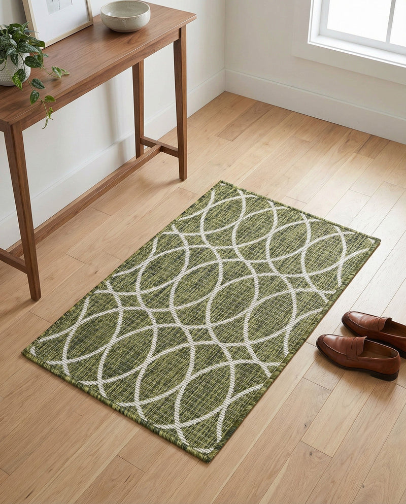 Savannah Pergola Collection Area Rug -  Pavilion (Green) Rectangle Green  lifestyle 3