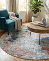 Aegean Elegance Washables Collection Area Rug -  Ithaca Round Multi  lifestyle 74