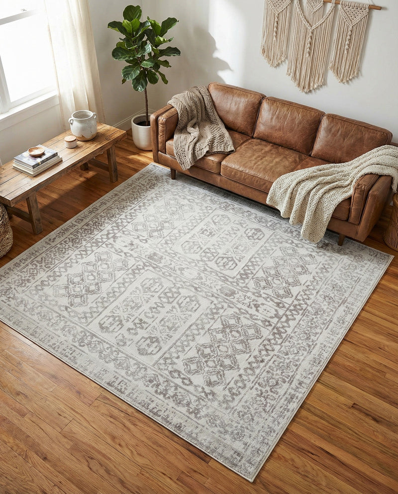 Cambridge Classics Collection Area Rug - Trinity (Cream) Square Cream  lifestyle 45