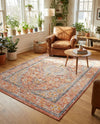 Seville Stripes Collection Area Rug - Cadiz (Brick Red) Rectangle Brick Red  lifestyle 11