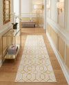 Hollywood Luxe Collection Area Rug - Sunset (White Gold) Runner White Gold  lifestyle 59