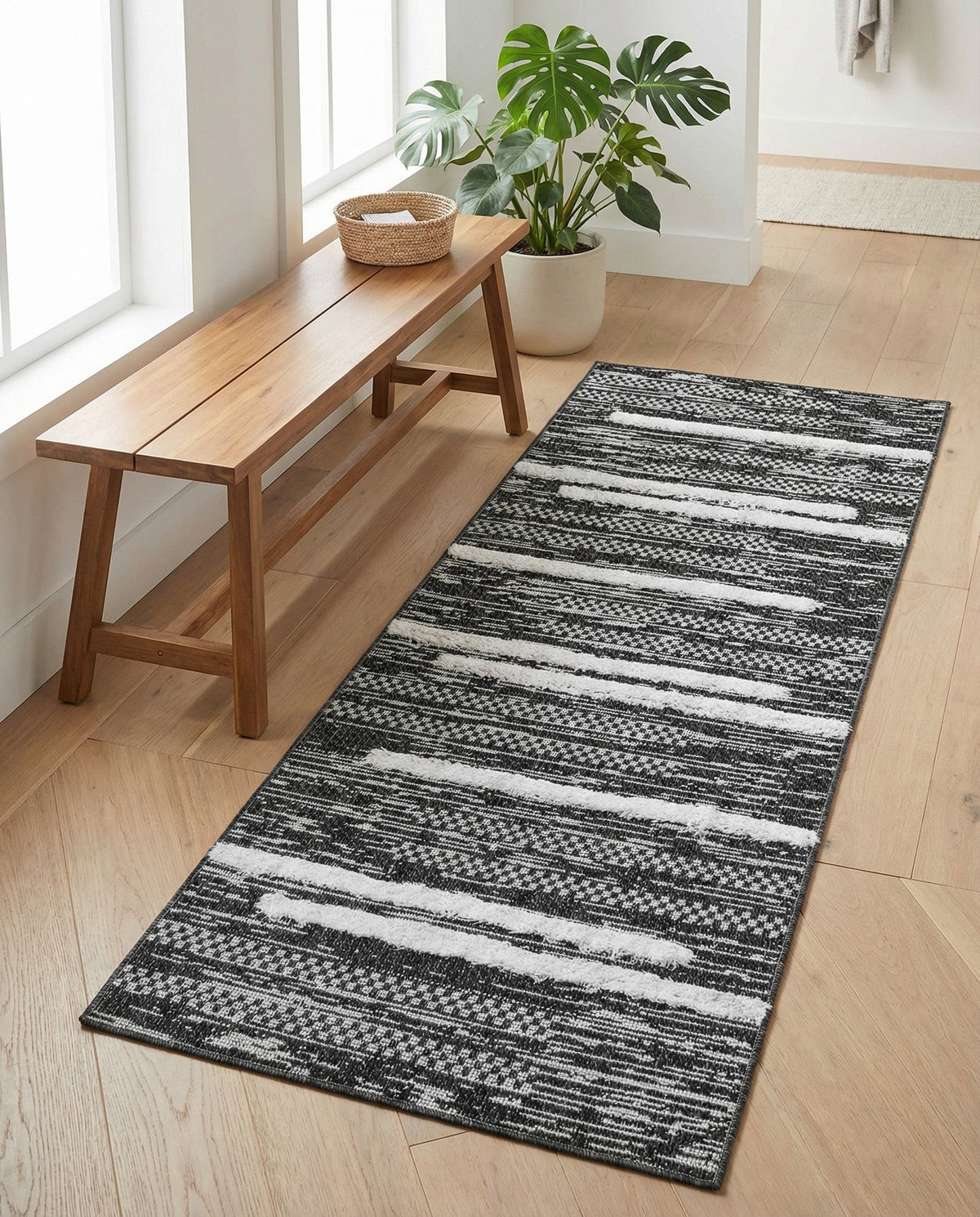 Cathedral Elegance Collection Area Rug - Chapel Runner Black  lifestyle 159