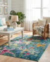 Sorrento Shores Collection Area Rug - Positano Rectangle Navy Blue  lifestyle 18