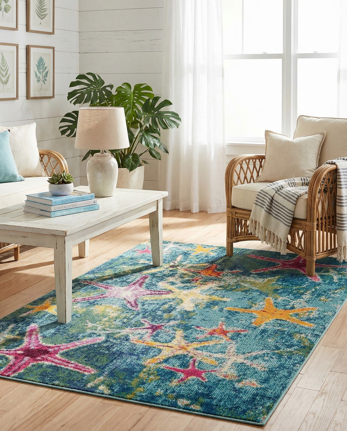 Sorrento Shores Collection Area Rug - Positano Rectangle Navy Blue  lifestyle 18