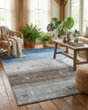 Zagros Shades Collection Area Rug -  Sisakht Rectangle Blue Gray  lifestyle 21