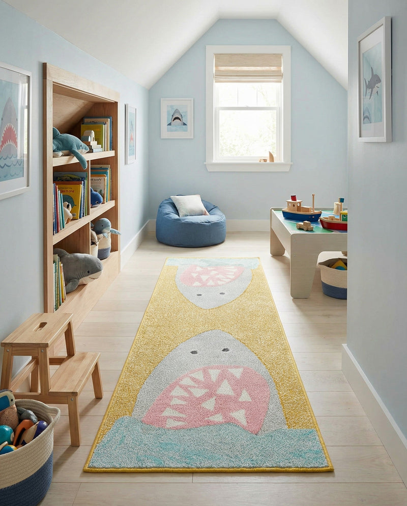 Wonder Tykes Collection Area Rug -  Whimsical Runner Yellow  lifestyle 47