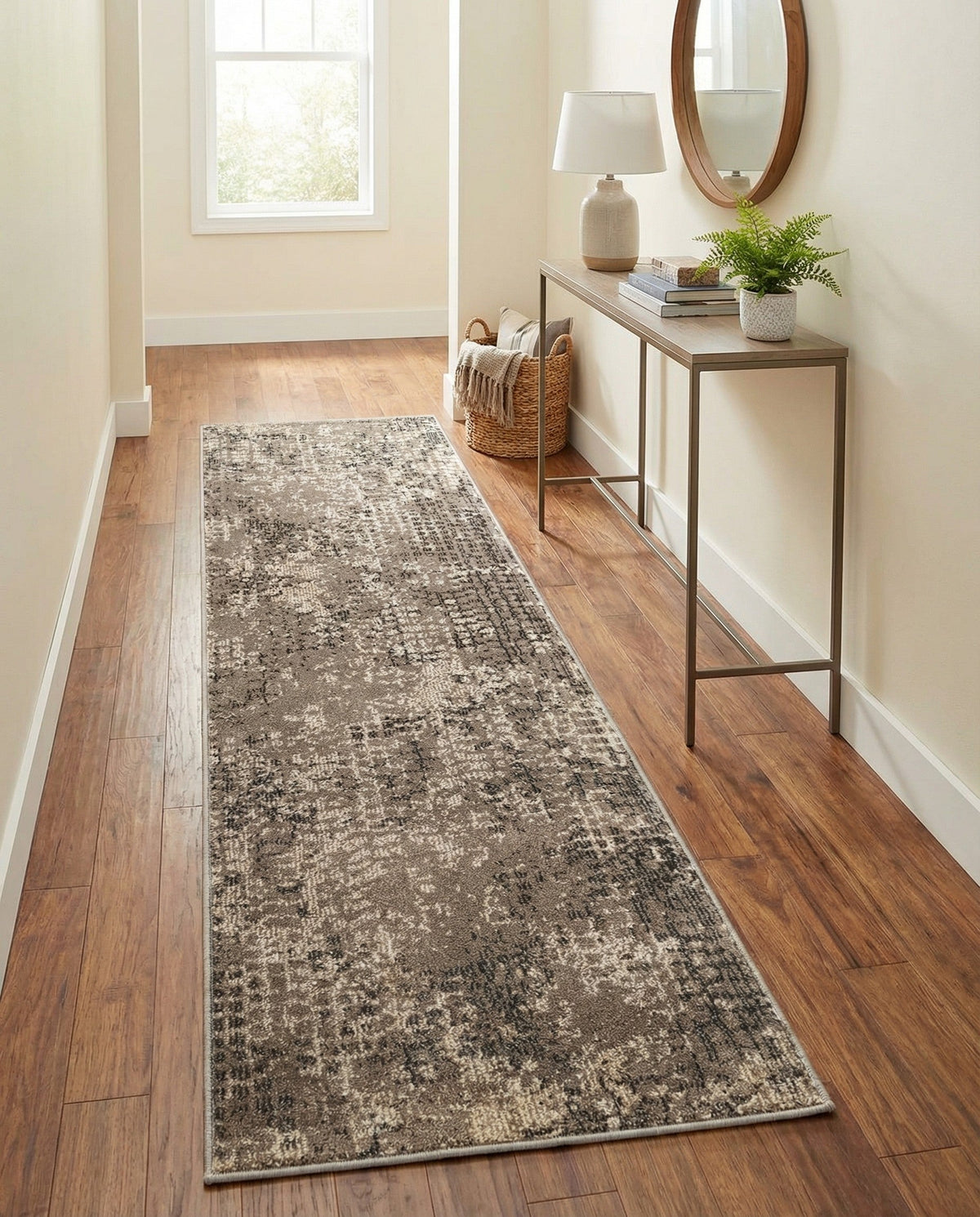 Chromatic Oasis Collection Area Rug -  Tropic Runner Gray  lifestyle 127