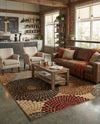 Bistro Lounge Collection Area Rug -  Cappuccino Rectangle Beige  lifestyle 6