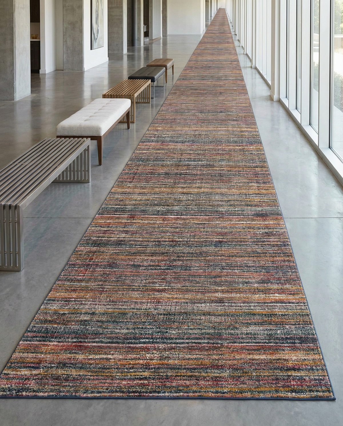 Jewel Oasis Collection Area Rug - Sapphire (Multi) Runner Multi  lifestyle 122